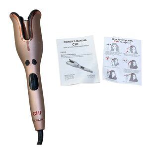 Chi (NEVER USED) Spin N Curl Rotating Curler Rose Gold NO BOX